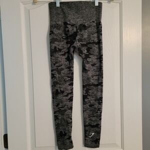 Gymshark Black And Grey Camo Leggings